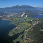 Il Lago di Mergozzo e il Toce che si getta nel Lago Maggiore - Foto Studio Pessina